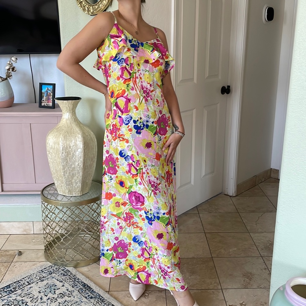 100% silk Anthropologie by B.B.Dakota  maxi dress new never worn. - Picture 11 of 13
